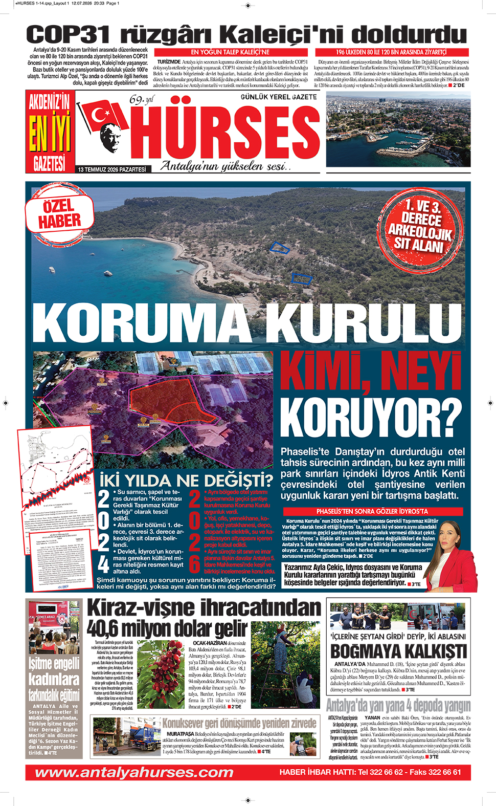 ANTALYANIN YÜKSELEN SESİ HÜRSES 13 TEMMUZ 2026