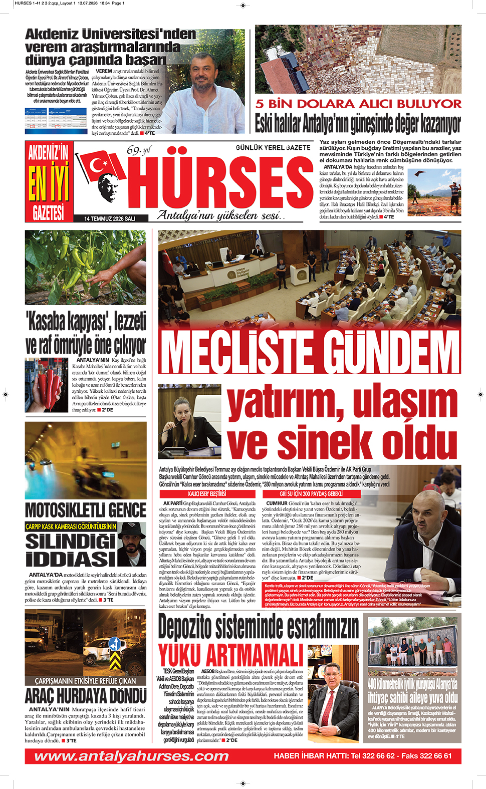 ANTALYANIN YÜKSELEN SESİ HÜRSES 14 TEMMUZ 2026