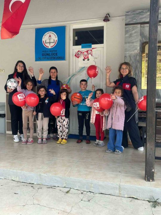 Muğla 112 Acil Çağrı Merkezi, Günlüce’de geleceğin bilinçli bireyleriyle buluştu