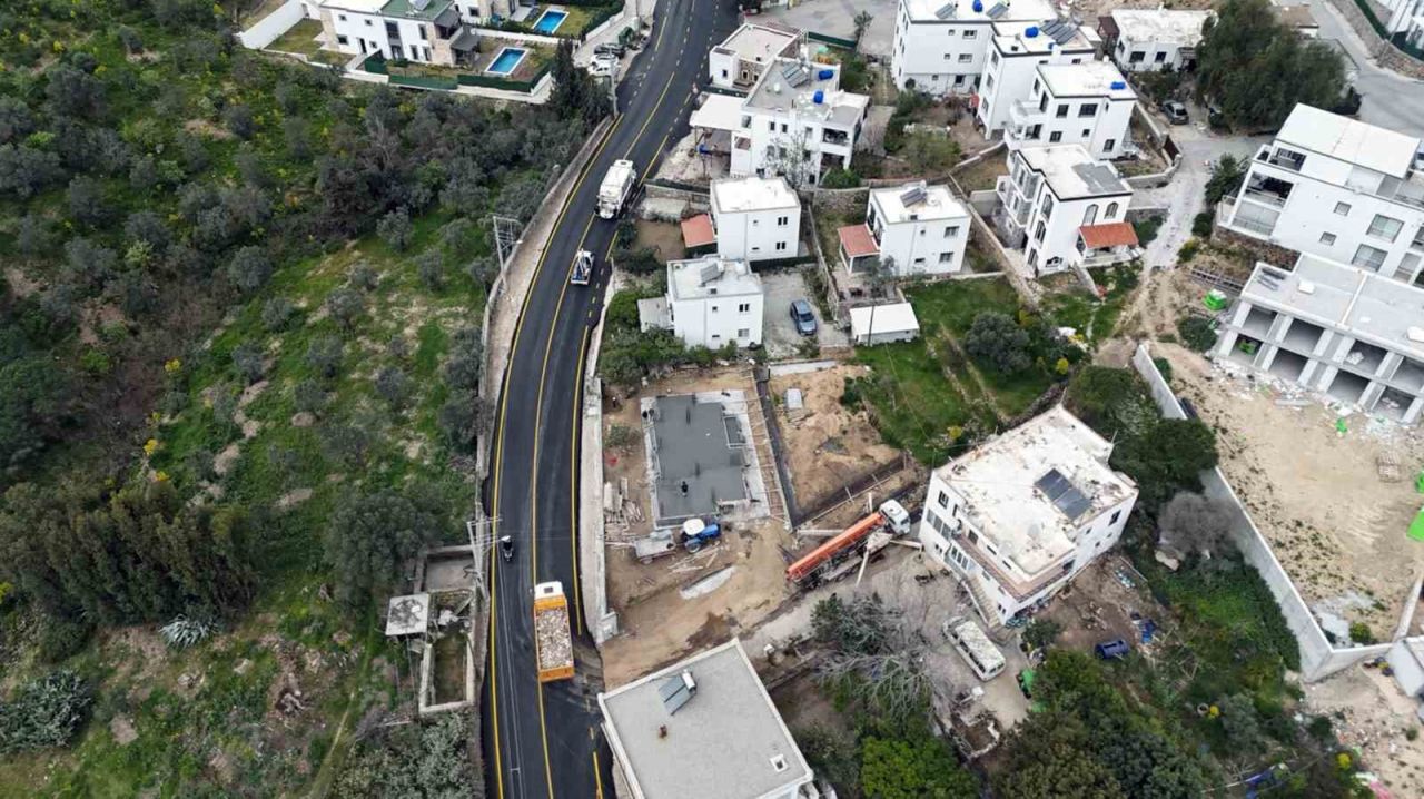 Bodrum Dereköy-Peksimet yolu yenilendi