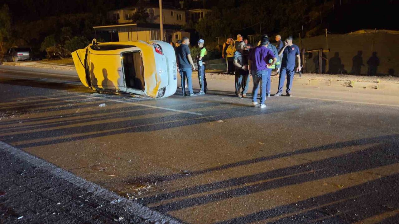 Takla atan araçtan burnu bile kanamadan çıktı