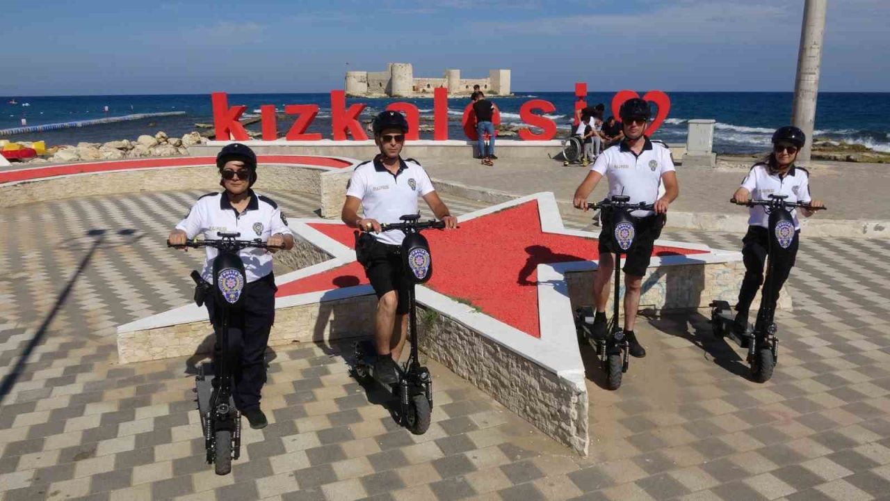 Kızkalesi sezona hazır:Scooterlu plaj polisleri de göreve başladı