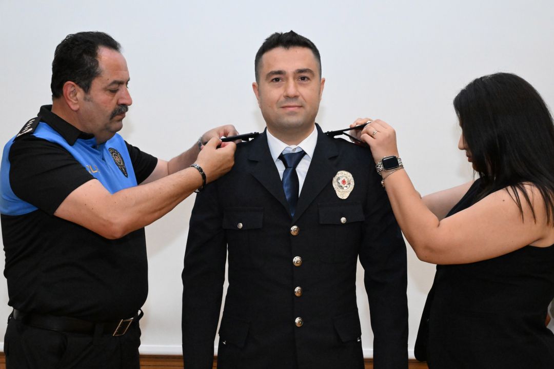 Antalya Emniyet Müdürlüğü'nde rütbe terfi töreni