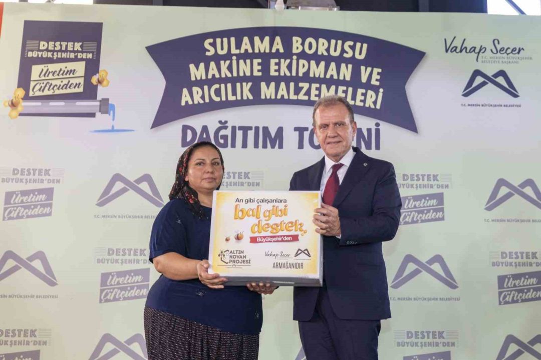 Mersin’de üreticiye ekipman desteği
