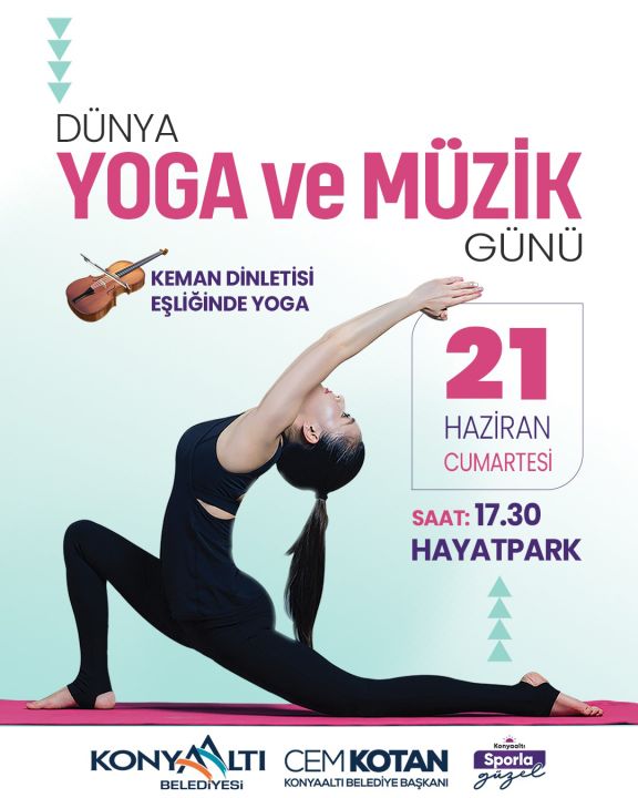 Müziğin ritmi Hayatpark'ta yoga ile birleşecek