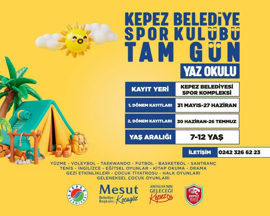 Kepez Belediyesi’nden çocuklara tam gün Yaz Okulu