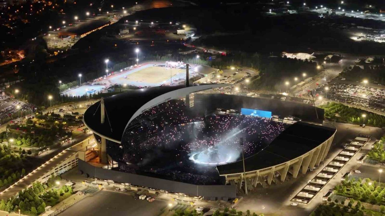Kanye West konserinde inanılmaz görsel