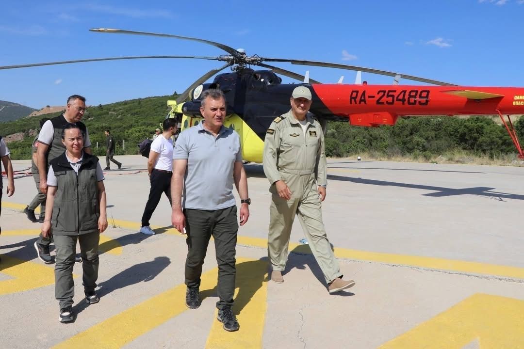 Yatağan’da konuşlu yangın söndürme helikopteri hizmete başladı