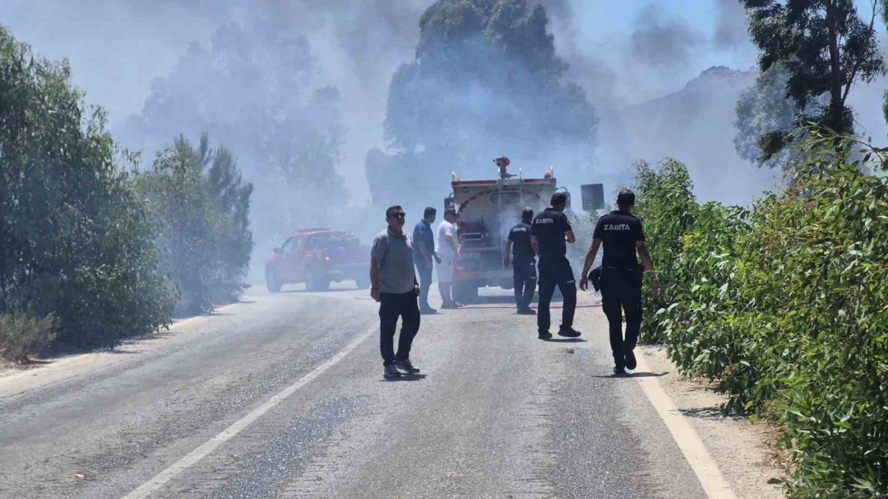 Şantiyedeki yangın patlamayla makilik alana sıçradı