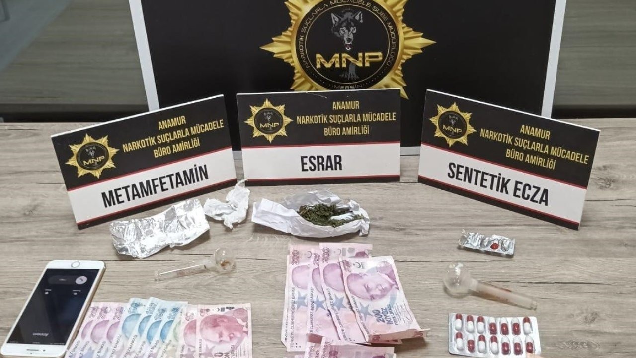 Mersin Anamur’da uyuşturucu ile mücadele 3 şüpheli yakalandı
