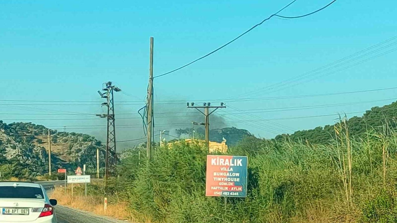Muğla’nın Ortaca İlçesi Sarıgerme Mahallesi’nde orman yangını
