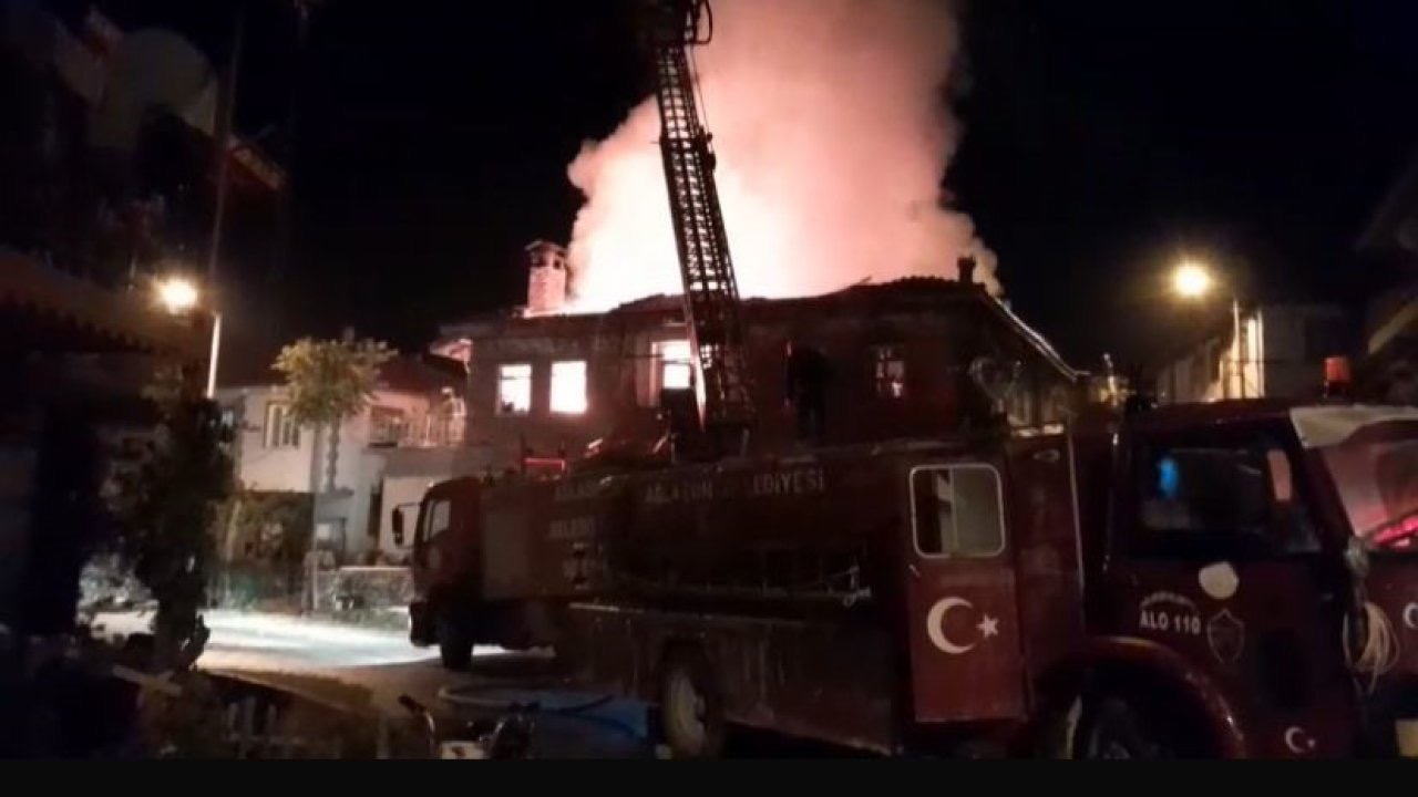 Burdur’da 2 katlı evde yangın