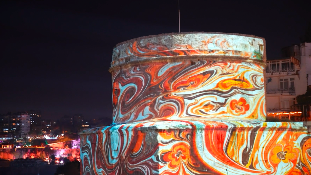 Antalya Kültür Yolu Festivali'nde Mapping gösterisine büyük ilgi