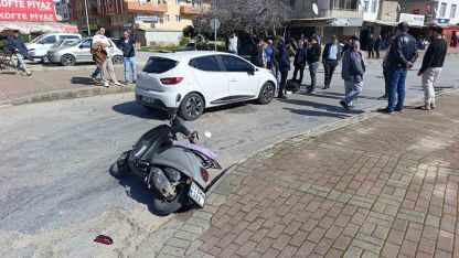 Otomobil ile motosiklet çarpıştı: 1 yaralı