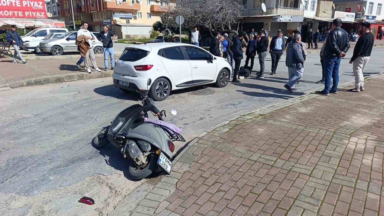 Otomobil ile motosiklet çarpıştı: 1 yaralı