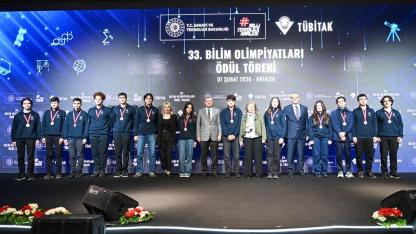 "TÜBİTAK 33. Bilim Olimpiyatları Ödül Töreni" Antalya'da düzenlendi