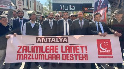 Antalya’da Aksa için tepki: “Zulme karşı susmayacağız”
