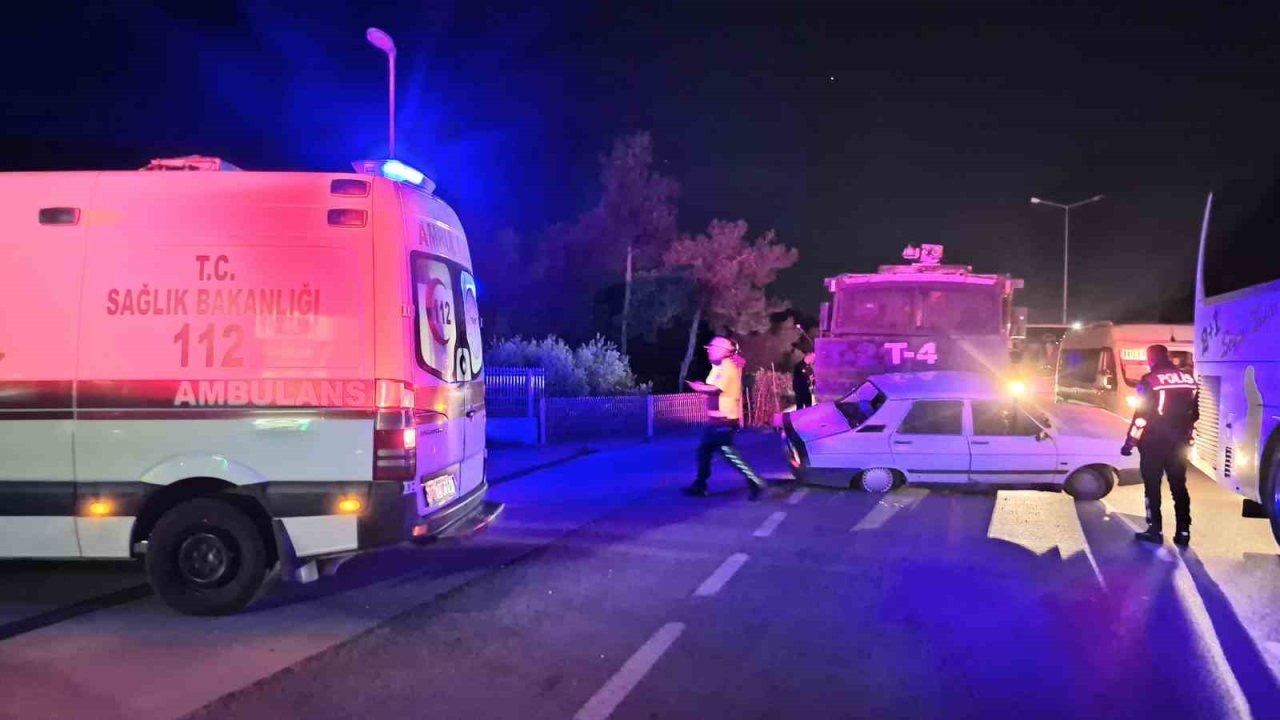Bodrum’da TOMA, otomobile çarptı