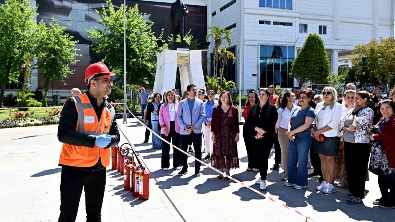 Muratpaşa’da yangın tatbikatı