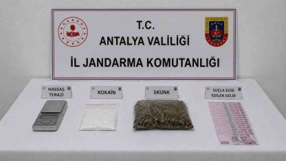 Antalya’da uyuşturucu operasyonunda 1 şüpheliye işlem