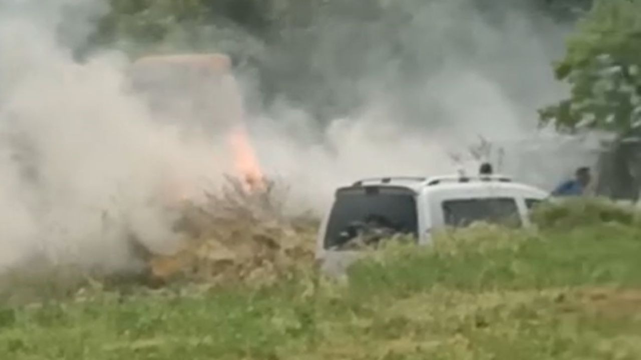 Burdur’da saman balyaları yandı