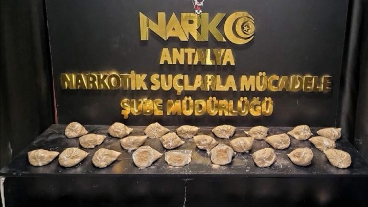 Antalya’da 16,6 kilogram eroin ele geçirildi