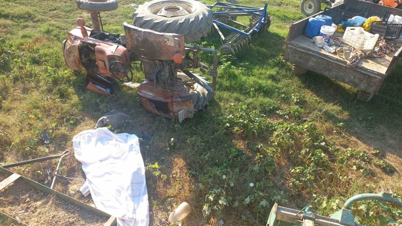 Manevra yaparken devrilen traktörün altında kalan sürücü öldü