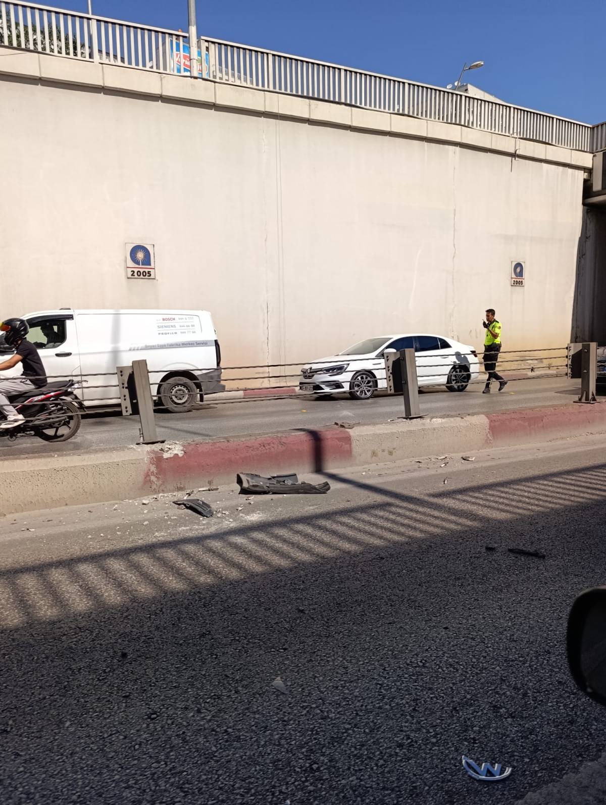 Meydan Alt Geçidi'nde maddi hasarlı trafik kazası!