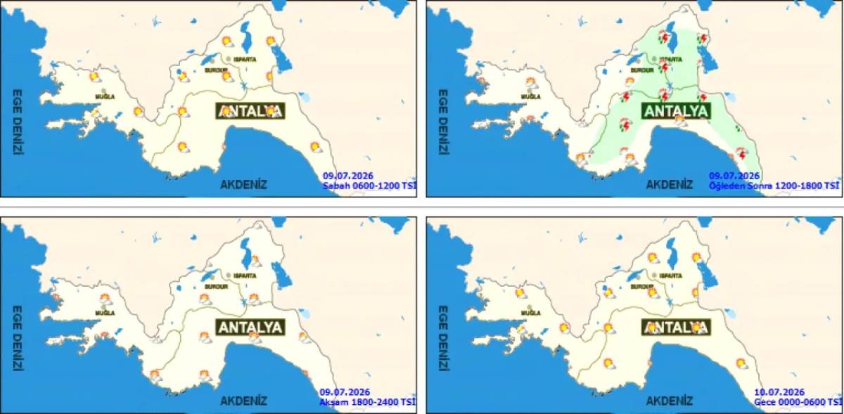 Meteoroloji'den Akdeniz için yağış tahmini